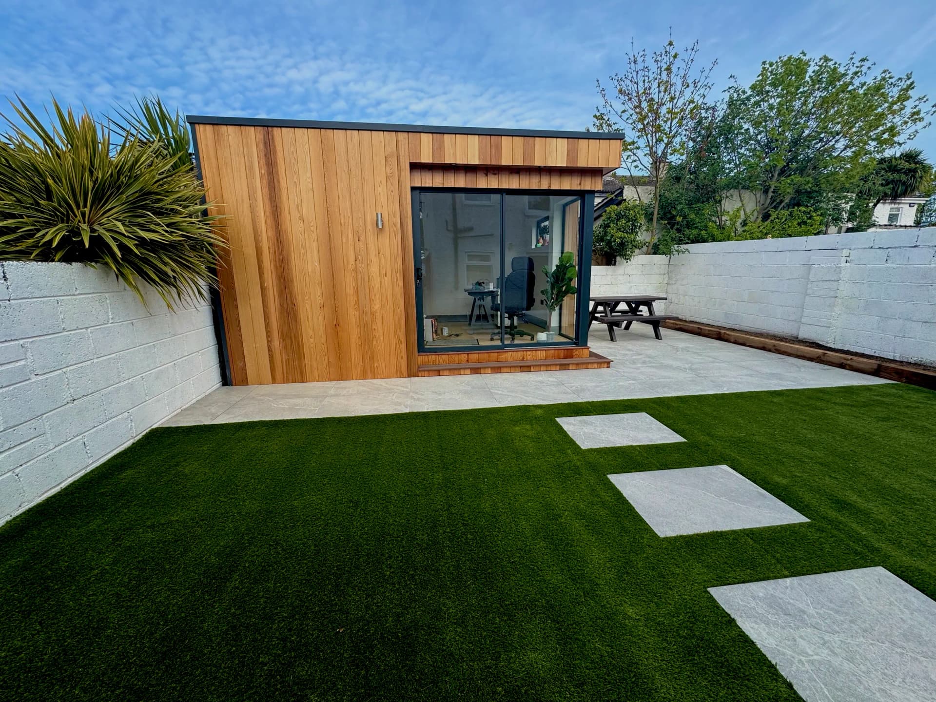 Insulated garden room finished in a Leinster garden