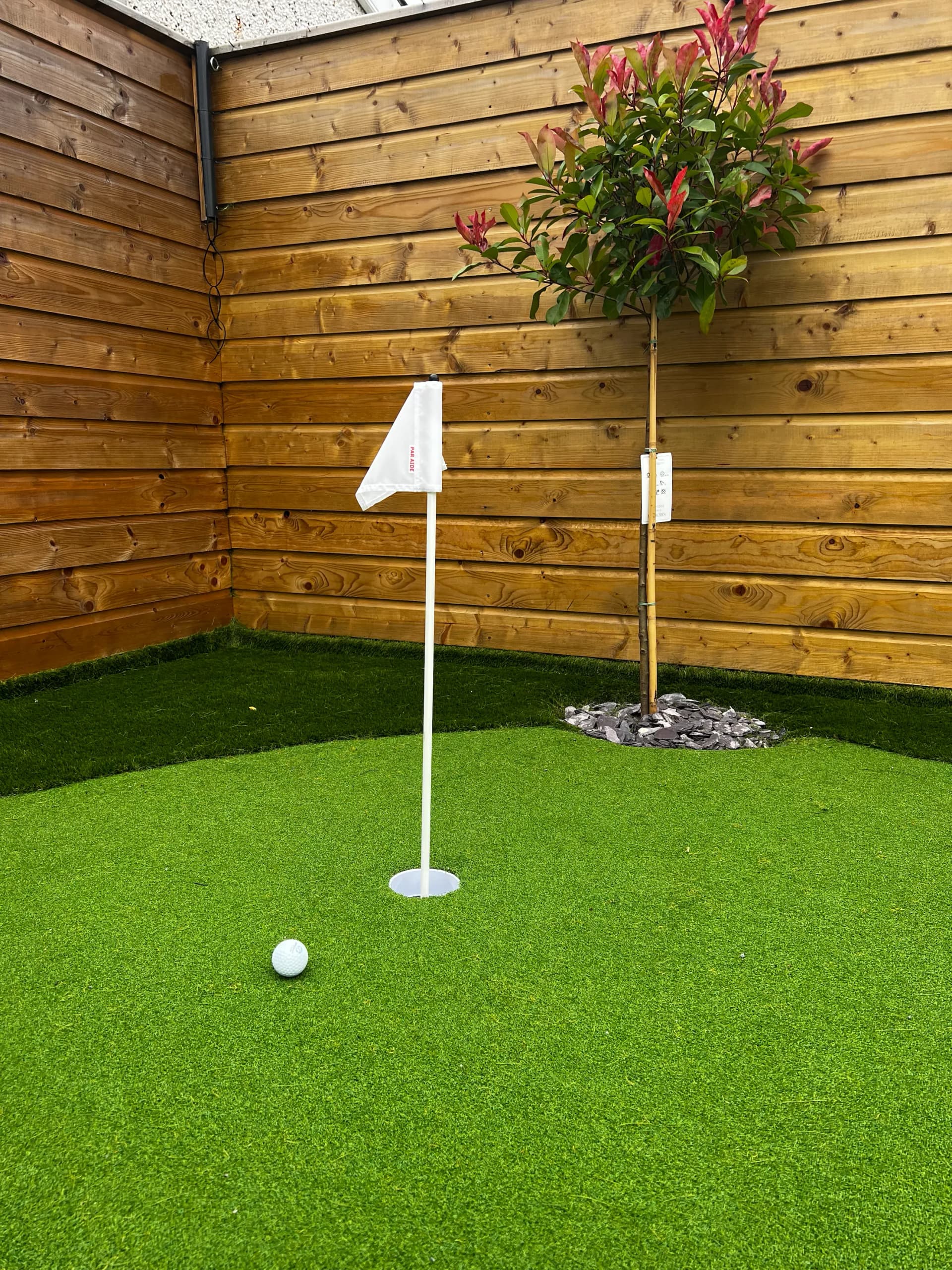 Home putting green installation