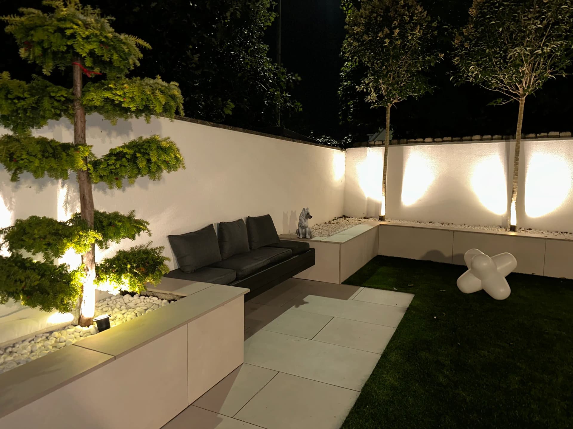 Family-friendly garden design with raised planting