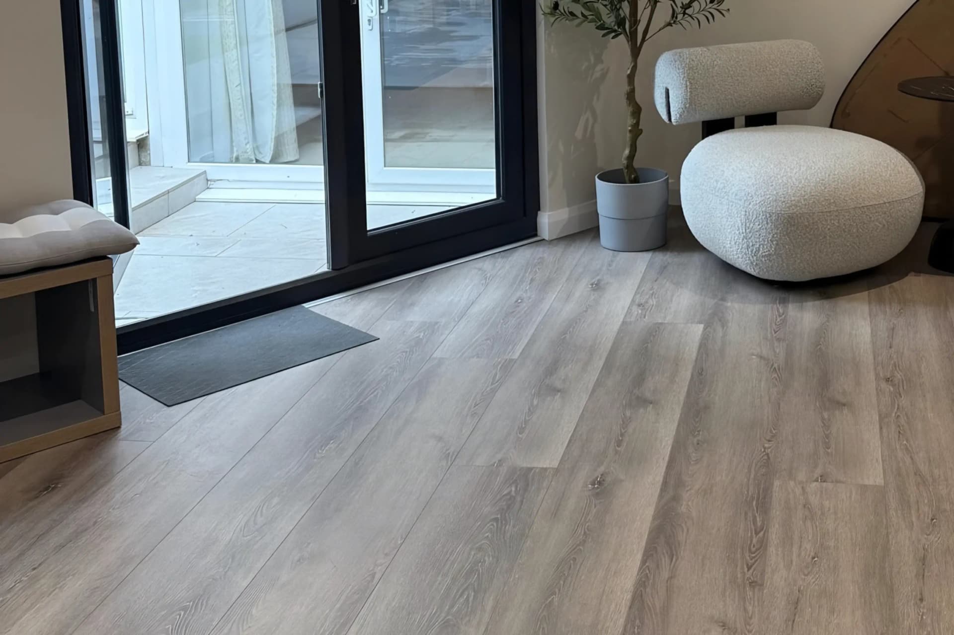 interior garden room painting and floor fitting garden room project