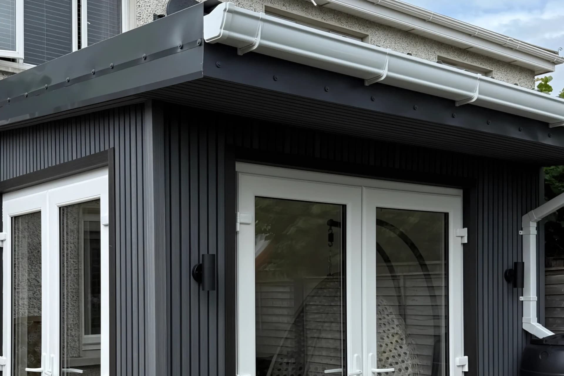 small house extension with composite cladding Lucan garden room project