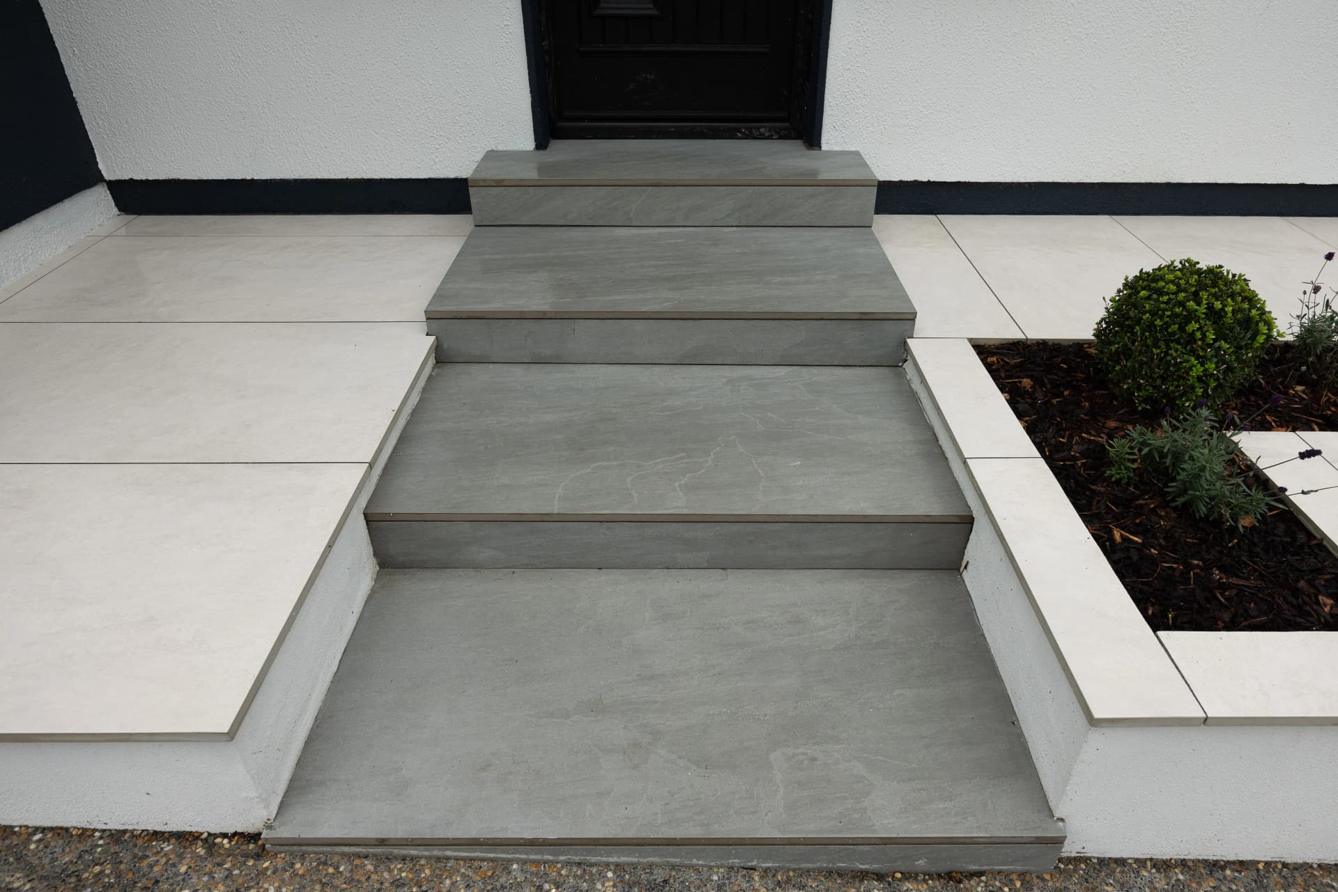 Driveway paving project by HomeZone Garden